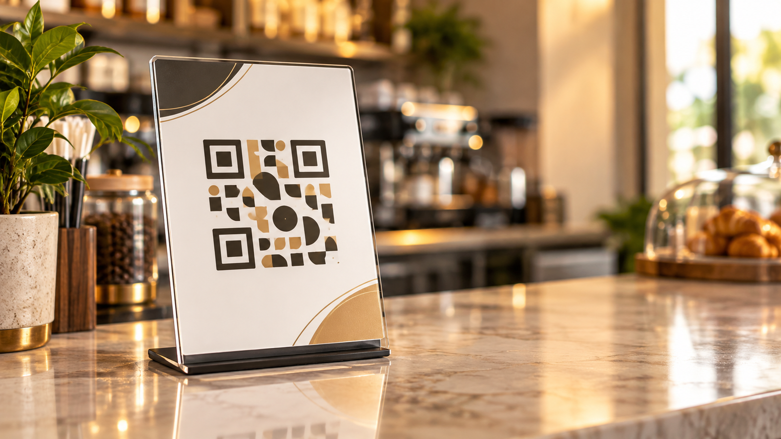 Custom QR stand design guide cover